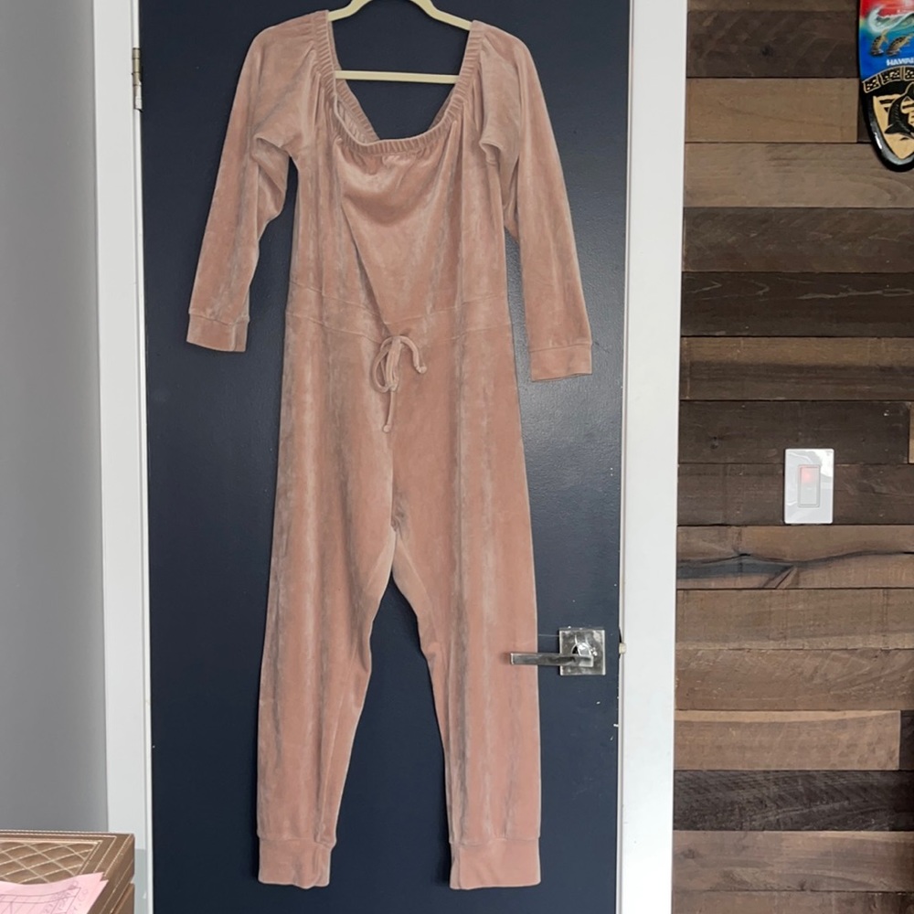 Velour Mauve Jumpsuit